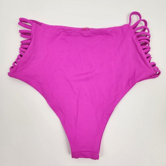L*Space Harrington Bitsy Bikini Bottom in Bright Fuchsia Pink Size Medium NWOT - Picture 4 of 6